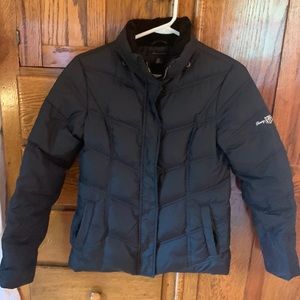 Tommy Hilfiger Womens Down Jacket with Faux Fur Lining | Size XS - Black